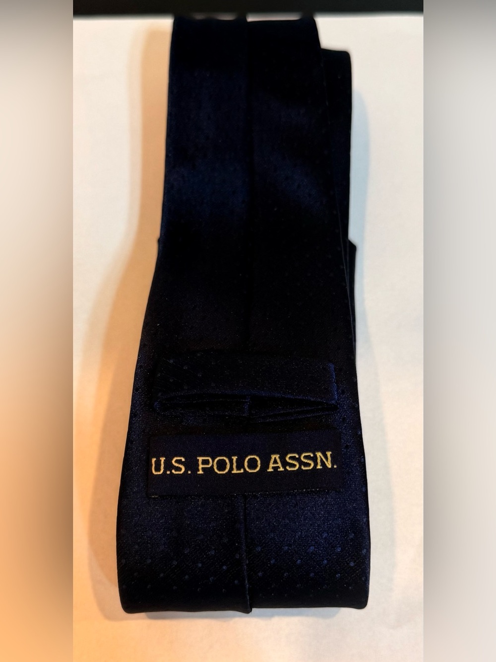U.S. Polo Assn. Men's Solid Navy Tie 100% Polyester